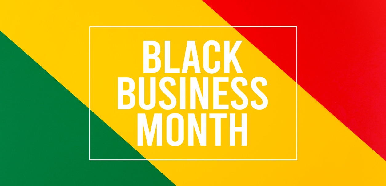 colorful banner that reads Black Business Month
